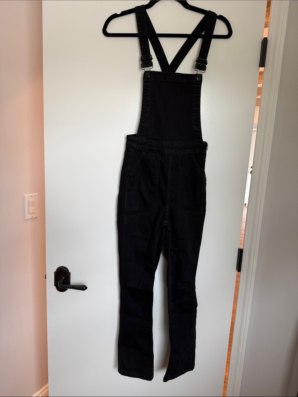 Madewell Black Slim Fit Women's Denim Overalls